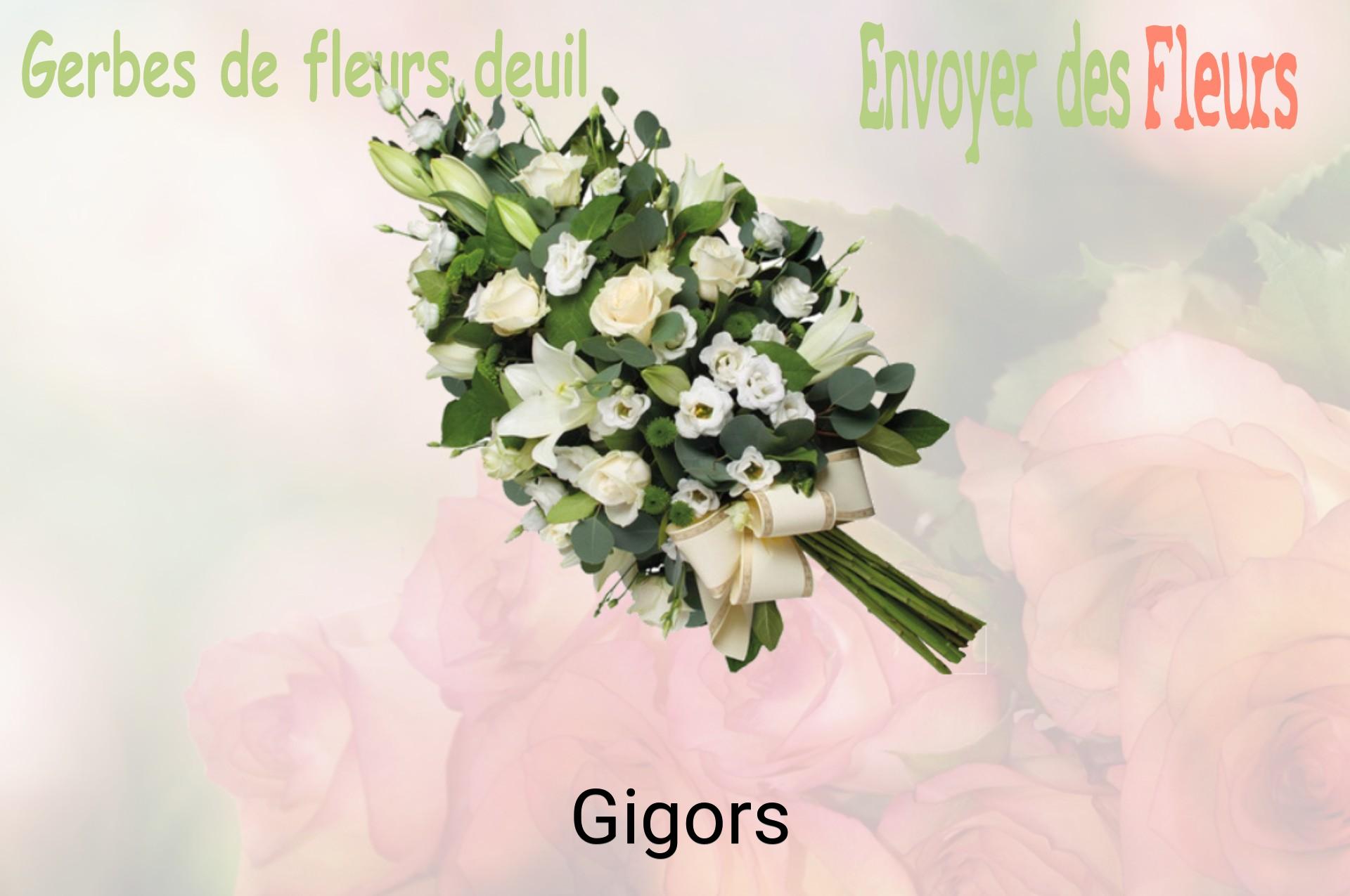 Gerbe de fleurs de deuil livrée à Gigors